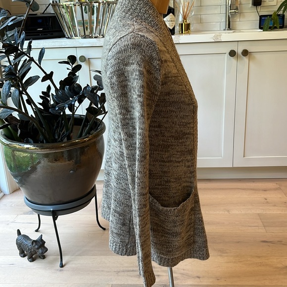 VGUC Line the Label long 100% cashmere open front brown long sleeve cardigan - Picture 6 of 10